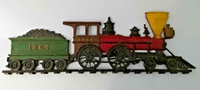 Vintage Sexton 1864 Locomotive Wall Hanging–Cast Metal Train–Made in USA–1970s