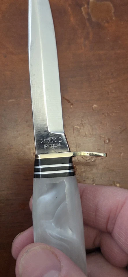 VINTAGE OLSEN KNIFE CO GERMANY 2700 P 4" FIXED BLADE BOOT KNIFE RARE NICE! - Image 4 of 4