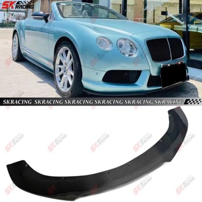 For 13-15 Bentley Continental GT V8 Carbon Fiber/Unpainted FRP Front Bumper Lip