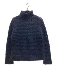 tricot COMME des GARCONS          90s openwork knit navy TN-070020