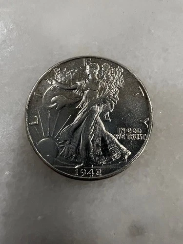 1942 Walking Liberty Half Dollar Uncirculated 90% Silver