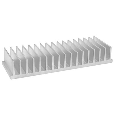 Rippen-Kühlkörper, 150x50x25mm, Aluminium blank, unbearbeitet, Radiatorkühler