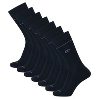 CR7 Herren Socken, 7Er Pack - Kurzsocken, Baumwollmix, Unifarben Schwarz 40-46