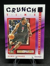 2021-22 Panini Donruss - Crunch Time Kawhi Leonard #8 Press Proof Purple Card NM
