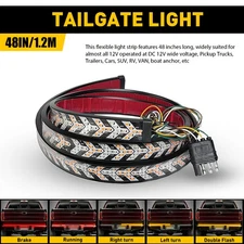 3-Function Truck Strip 48 Inch Tailgate Light Bar Flowing Turn Signal Brake Lamp