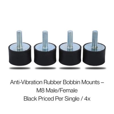4 x Anti Vibration Gummispulenhalterungen M/F 40mmT x 30mm lang M8 Auto Boot Wagen