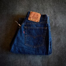 Vintage 80s Levis 501 Button Fly Cutoff Jeans Womens Waist 26 Dark Wash