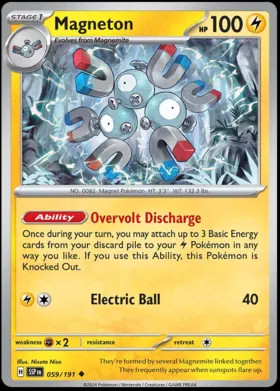 Pokemon Magneton 59 / 191  SV: Surging Sparks Reverse Holo 