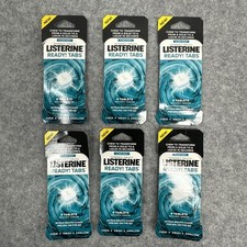 Listerine Clean Mint Chewable Ready Tabs On The Go Mouth Clean 6-8PK ( 48pcs )