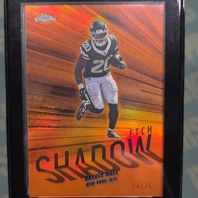 2025 Topps Chrome Shadow Etch Breece Hall #SE-16 Orange Refractor /25 Degree 8