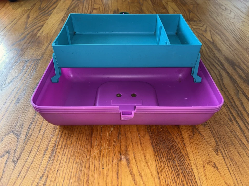 ESTUCHE DE MAQUILLAJE ORGANIZADOR CABOODLES VINTAGE AÑOS 90 2 NIVELES  Foto 4 de 4