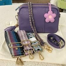 Pom Pom London FRENCH LAVENDER City Bundle 5 Straps, Tassel & Flower charm NWT💜