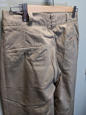 Vintage 60s US Army Military Khaki Chino Trouser Pants 30x29