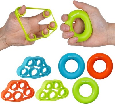 Hand Grip Strengthener, Finger Exerciser, Grip Strength Trainer (6 PCS),New Mate