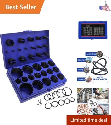 407 Pieces SAE Universal O-Ring Kit, Set of 32  Standard Sizes, Buna-N 70A, R...