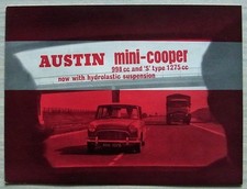 AUSTIN MINI COOPER 998cc & COOPER S 1275cc Car Sales Brochure Mid 1960s #2284/H