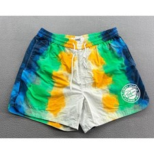 VTG Tommy Jeans Swim Trunks Mens Size M Tie Dye Shorts Summer Vibes Logo