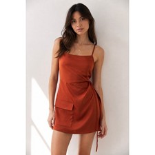 Urban Outfitters Rust Orange Spaghetti Strap mini Jumpsuit XS
