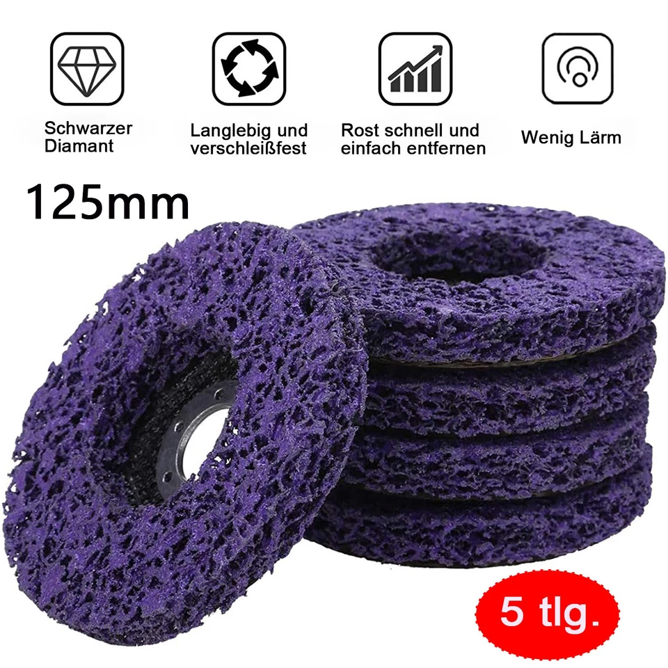 5x Rostio CSD Scheibe Lila CBS Grob-Reinigungsscheibe 125mm Winkelschleifer DHL - Bild 3 von 4