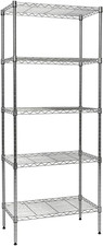 5 Shelf Chrome Wire Shelving Unit 24x14x60 Adjustable Storage Rack NSF