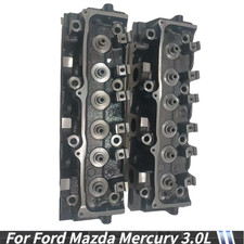 1 Pair 6cyl Ohv Cylinder Heads F6de Fits For Ford Mazda Mercury 3.0l