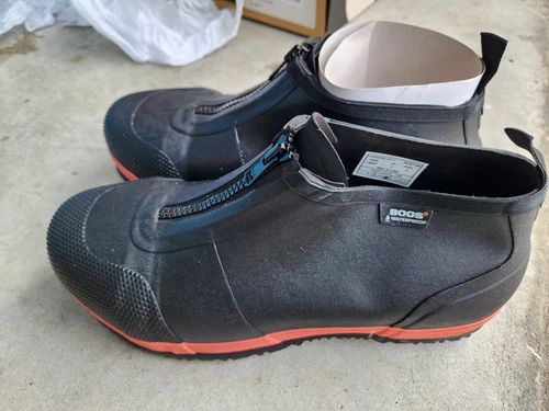 Bota impermeable Bogs Overshoe cremallera punta compuesta negra talla US 10 M construcción - Imagen 1 de 7