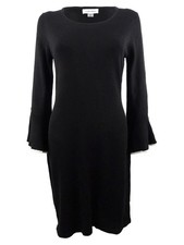 Calvin Klein Women's Petite Bell-Sleeve Sweater Dress