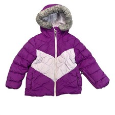 Columbia Kids Purple Chevron Jacket Hooded Coat Winter size 6 see measurements 