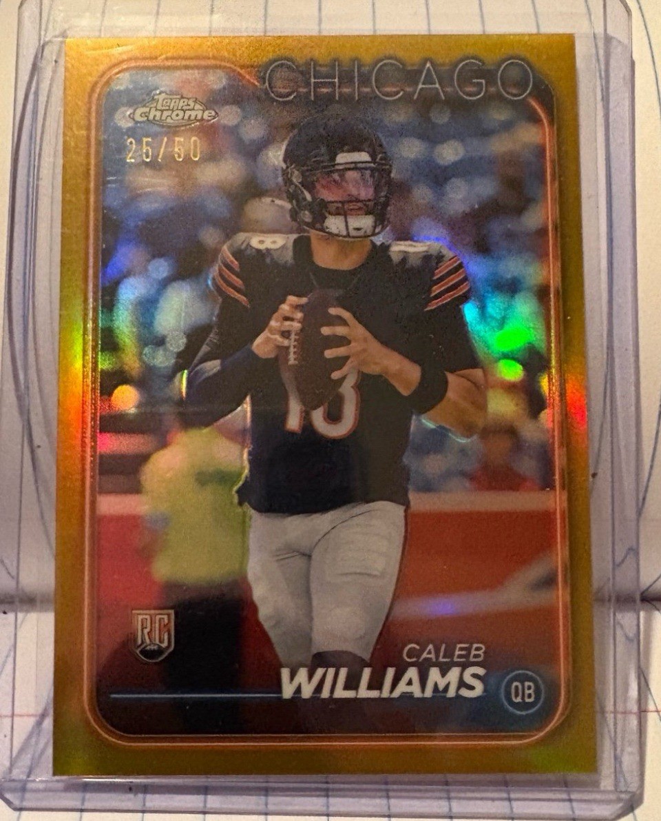2024 Topps Chrome - Rookies Caleb Williams #202 Gold Refractor /50 (RC)