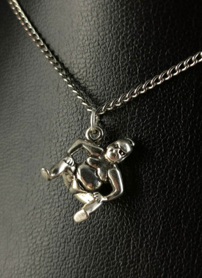 Charm Anhänger Silber Sumo Ringer Rikishi - Ringkampf & Japan Vintage