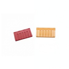 2 Pieces Plastic Road Barriers 1/64 Scale Toy Barricades Mini for Garage Scene