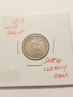 1854 W/Arrows Seated Liberty Dime