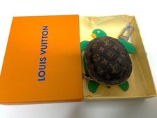 Louis Vuitton LV Monogram Green Turtle Mini Pouch Keychain Bag Charm