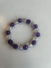 Purple/Clear Stretch Bracelet