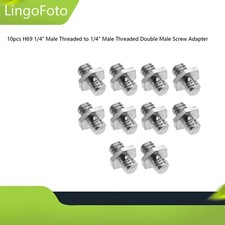 10pcs H69 1/4" Male Threaded to 1/4" Male Threaded Double Male Screw Adapter