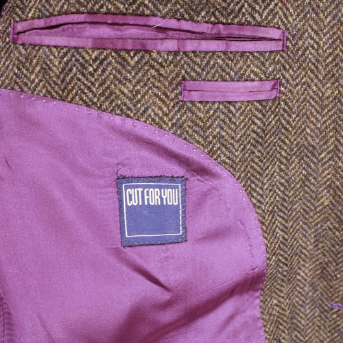 HOLLAND & SHERRY Dark Gray Indigo Herringbone Tweed Blazer Suit Coat Jacket 40XL - 第 8/11 張圖片