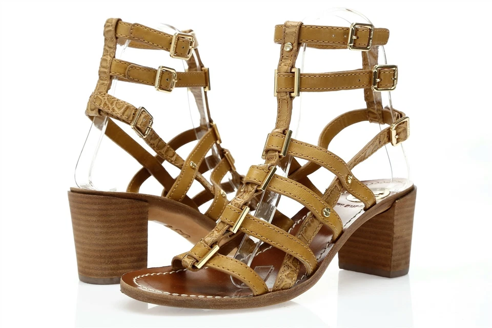 Sandalias con tiras de cuero marrón tostado TORY BURCH talla. 5,5 M Foto 2 de 4