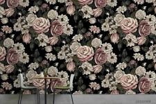 3D Floral Seamless Wallpaper Wall Mural Removable Self-adhesive Sticker1042