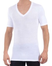 TOMMY JOHN Men  s Soft Cotton/Spandex Basics V - Neck Undershirt size M