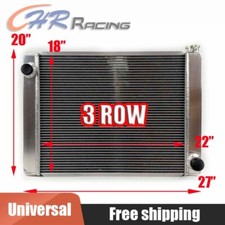20 X 27 Chr 3 Row Universal Crossflow 22 Core Radiator Chevy Config Un22-ch 20 X 27 Chr 3 Row Universal Crossflow 22 Core Radiator Chevy Config Un22-ch