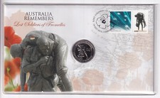 AUSTRALIA PNC: 2010 20 CENT AUSTRALIA REMEMBERS LOST SOLDIERS OF FROMELLES COIN.