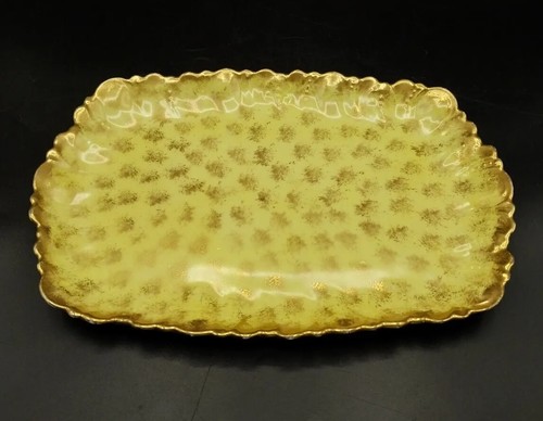 Antik A. Klingenberg Limoges Frankreich AK Platte 1880 - 1890 Gelbgold 12×8" - Bild 3 von 23