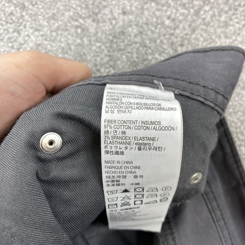 Kirkland Signature Twill Pants Men's 36x34 Gray Brushed Casual - Picture 6 of 9