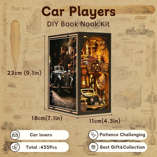 DIY Book Nook Kit for Adults - 3D Wooden Puzzle Dollhouse Miniature House Kit - Picture 2 of 6