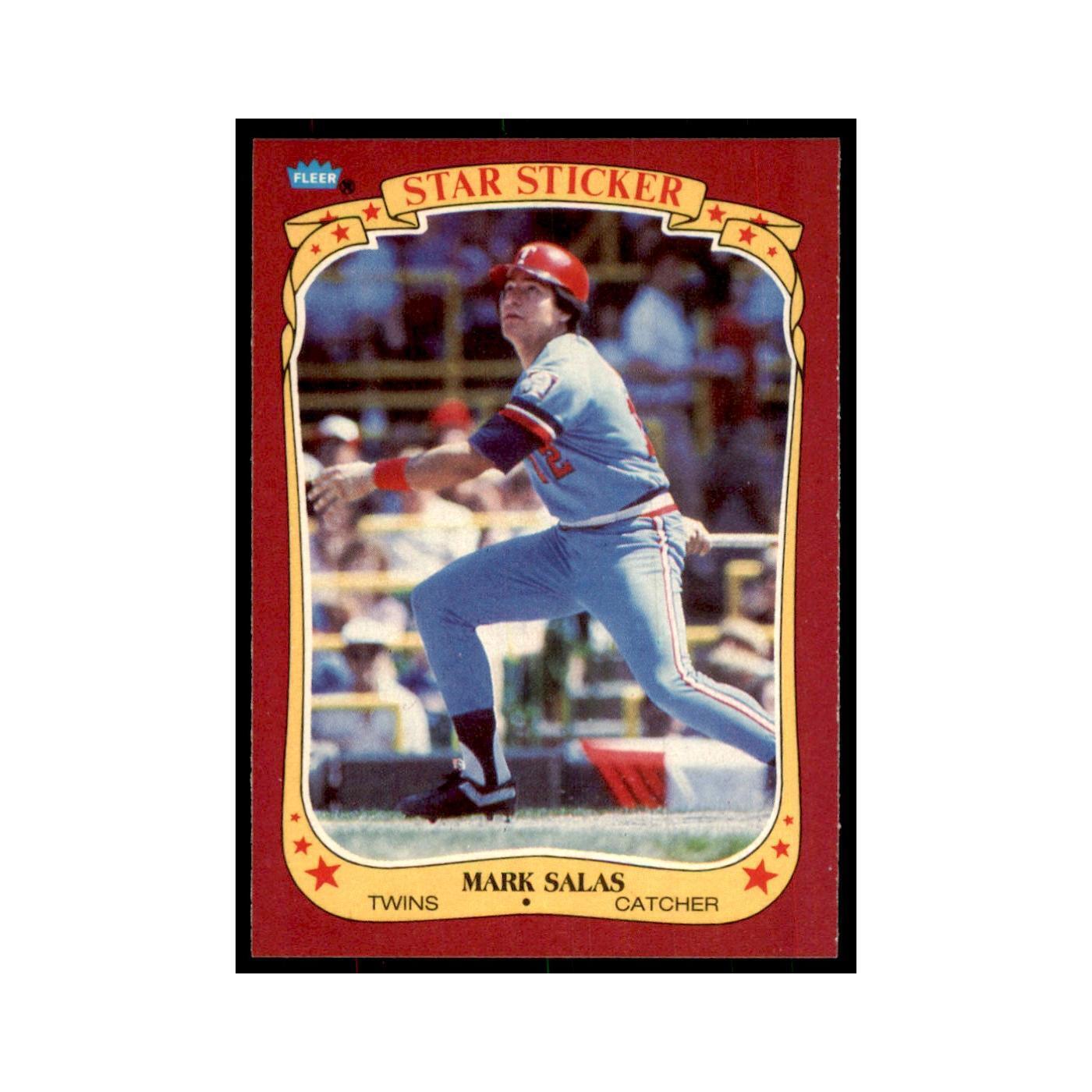 1986 Fleer Star Stickers Mark Salas Baseball Cards #104