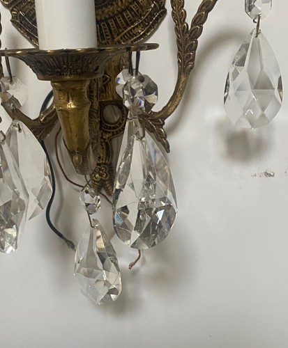 Classic Wall Sconce in Olde World Bronze with Italian Crystal - Picture 5 of 10
