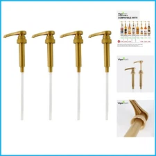 Elegant Coffee Syrup Pumps - Fits Torani, DaVinci, Starbucks, Allegro (4 pack)