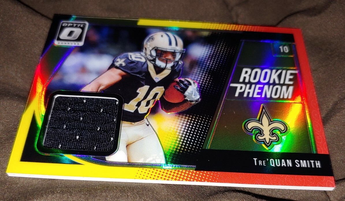 Tre'Quan Smith Panini Donruss Optic Rookie Phenoms Relics #TS Red/Yellow