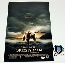DIRECTOR WERNER HERZOG SIGNED 'GRIZZLY MAN' 12x18 MOVIE POSTER BECKETT COA PROOF