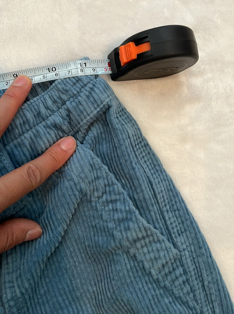 PacSun Blue Elastic Waist Cargo Corduroy Pants (Size … Gem